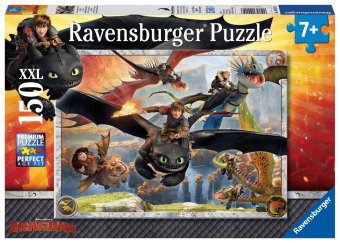 Kinderpuzzle 150 XXL Teile - Dragons - Drachenzähmen leicht gemacht