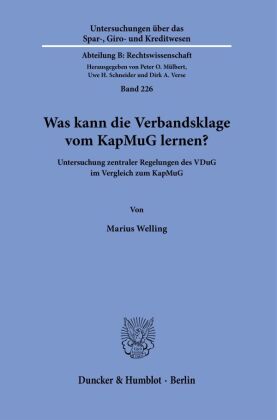 Was kann die Verbandsklage vom KapMuG lernen?