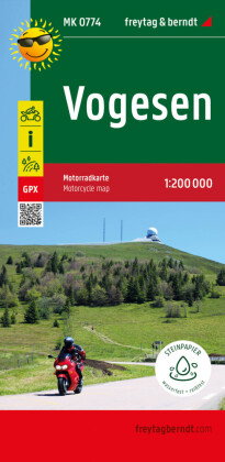 Vogesen, Motorradkarte 1:200.000, freytag & berndt