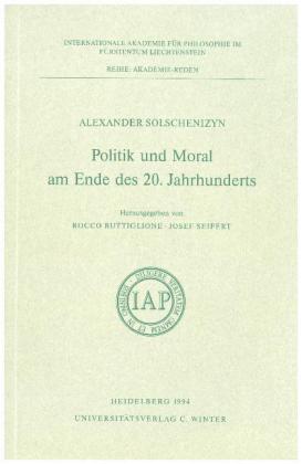Politik und Moral am Ende des 20. Jahrhunderts