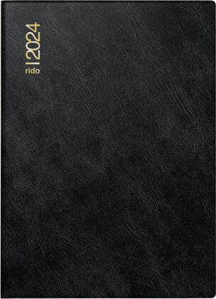 Tageskalender, Taschenkalender, 2024, Modell Technik III, Schaumfolien-Einband Catana, schwarz