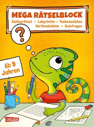 Rätseln für Kinder ab 8: Mega Rätselblock - Zahlenrätsel, Labyrinthe, Teekesselchen, Wortknobeleien,