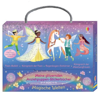 Meine glitzernden Anziehpuppen-Stickerbücher mini: Magische Welten
