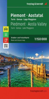 freytag & berndt Straßenkarte Piemont - Aostatal, Turin - Genua - Lago Maggiore 1:150.000
