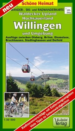 Doktor Barthel Karte Wander-, Ski- und Radwanderkarte Waldecker Upland, Hochsauerland, Willingen und