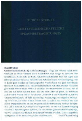 Geisteswissenschaftliche Sprachbetrachtungen