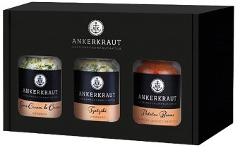 Ankerkraut Geschenkset Dips, 3 Korkengläser