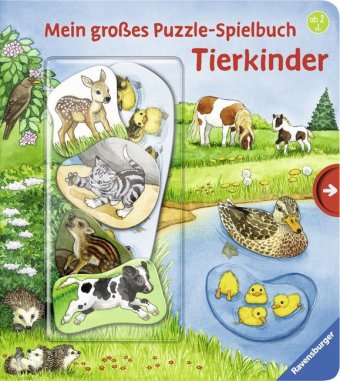 Mein großes Puzzle-Spielbuch - Tierkinder