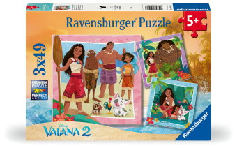 Kinderpuzzle 3x49 Teile - Disney Vaiana 2 - Auf, zu neuen Abenteuern