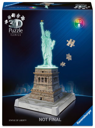 3D Puzzle Iconics: Freiheitsstatue - mit Licht