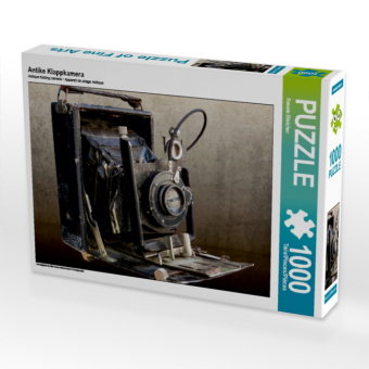 CALVENDO Puzzle Antike Klappkamera | 1000 Teile Lege-Größe 64x48cm Foto-Puzzle für glückliche Stunde
