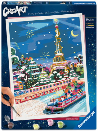 CreArt, Malen nach Zahlen Adults Premium - Weihnachten in Paris