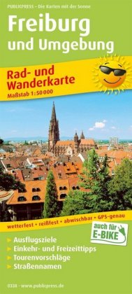 PublicPress Rad- und Wanderkarte Freiburg und Umgebung mit Kaiserstuhl