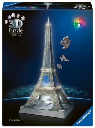 3D Puzzle Iconics: Eiffelturm - mit Licht