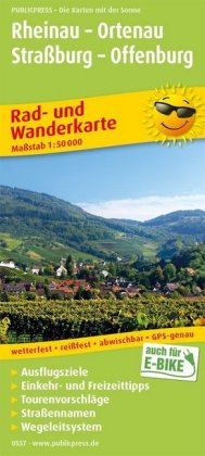 PublicPress Rad- und Wanderkarte Rheinau - Ortenau, Straßburg - Offenburg, Bühl - Oberkirch