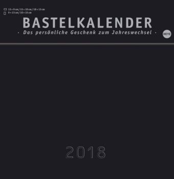 Bastelkalender 2018 schwarz mittel 2018
