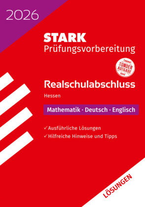 STARK Lösungen zu Mathematik, Deutsch, Englisch - Realschulabschluss 2026 Hessen - Prüfungsvorbereit