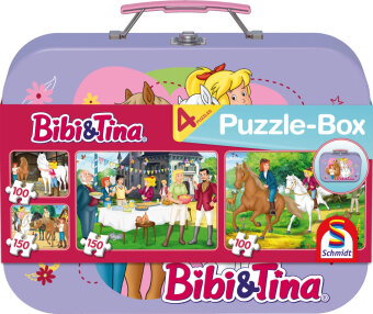 Bibi & Tina, Puzzle-Box, 2x100, 2x150 Teile im Metallkoffer