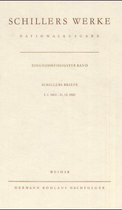 Briefwechsel, Schillers Briefe 1.1.1801-31.12.1802
