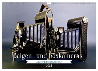 Balgen- und Boxkameras - Analoge Erinnerungsstücke (Wandkalender 2024 DIN A3 quer), CALVENDO Monatsk