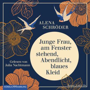 Junge Frau, am Fenster stehend, Abendlicht, blaues Kleid, 2 Audio-CD, 2 MP3