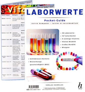 Laborwerte - extra kompakt & leicht verständlich - Pocket-Guide - Faltkarte A5 - Patienten-Ratgeber