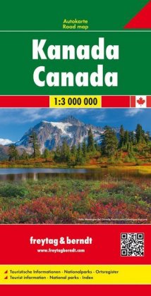 Kanada, Straßenkarte 1:3.000.000, freytag & berndt. Canadá / Canada