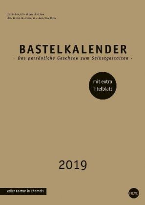 Bastelkalender gold DIN A4 2019