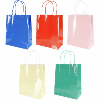 Papiertüten Set, Magic Rainbow, L, FSC MIX, 24 x 31 x 12 cm, 5 Stk, glänzend