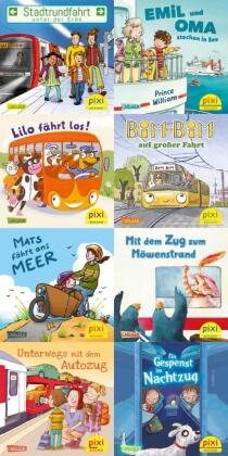 Pixi-8er-Set 307: Pixi unterwegs mit Bus und Bahn (8x1 Exemplar), m. 8 Buch