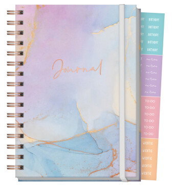 Journal Fancy dotted A5 [Bleu & Rosé]