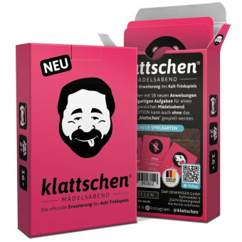 DENKRIESEN - klattschen® - Mädelsabend - SPIELKARTENKARTON "Das wahrscheinlich beste Trinkspiel alle