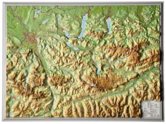 Salzkammergut, Reliefkarte, Klein