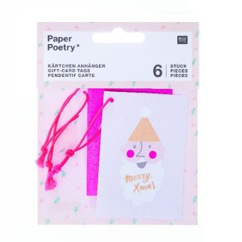 Kärtchenanhänger, Jolly Christmas, Pastell