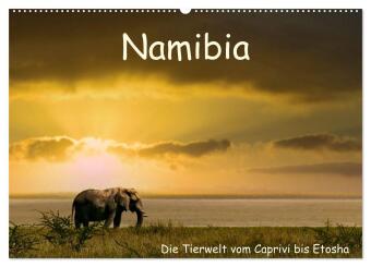 Namibia - Die Tierwelt vom Caprivi bis Etosha (Wandkalender 2026 DIN A2 quer), CALVENDO Monatskalend