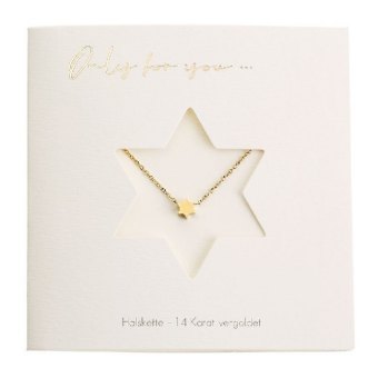 Halskette - Only for You - Stern - 14 Karat vergoldet