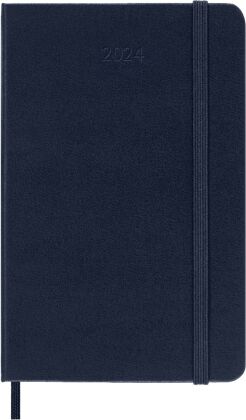 Moleskine 12 Monate Tageskalender 2024, Pocket/A6, Saphir