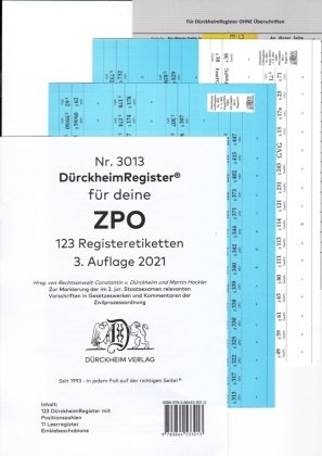 DürckheimRegister® ZPO-THOMAS-PUTZO-, 2. Staatsexamen