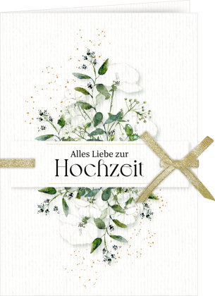 Grußkarte mit Kuvert - Alles Liebe zur Hochzeit