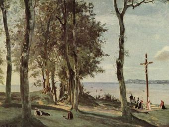 Jean-Baptiste-Camille Corot - Honfleur. Kalvarienberg auf der Côte de Grace - 1.000 Teile (Puzzle)