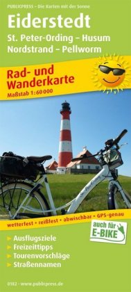 PublicPress Rad- und Wanderkarte Eiderstedt, St. Peter-Ording - Husum, Nordstrand - Pellworm