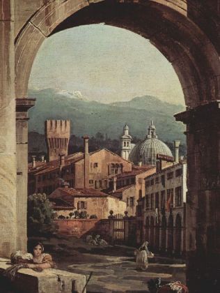 Canaletto (I) - Capriccio Romano, Stadttor und Wehrturm, Detail - 1.000 Teile (Puzzle)