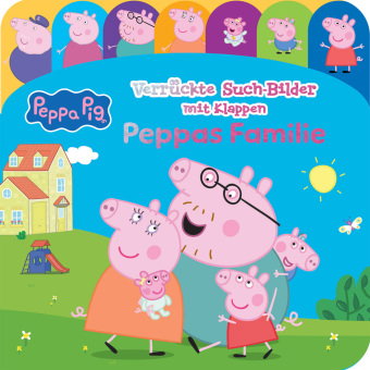 Peppa Pig - Verrückte Such-Bilder mit Klappen - Peppas Familie - Pappbilderbuch mit 20 Klappen - Wim