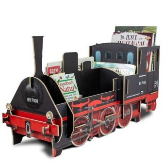 Werkhaus Bücherbox Lok T3, rot/schwarz