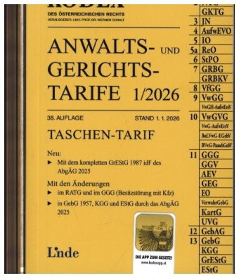 KODEX Anwalts- und Gerichtstarife 1/2026