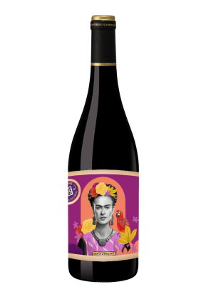 Weinflasche Rotwein Genuss & Design Frida Kahlo