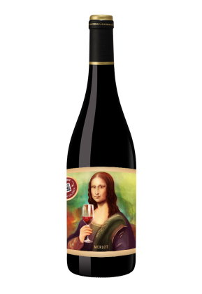 Weinflasche Rotwein 0,75l Genuss & Design Mona Lisa