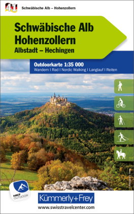 Kümmerly+Frey Outdoorkarte Deutschland 41 Schwäbische Alb, Hohenzollern 1:35.000