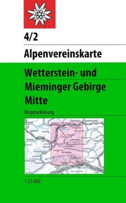 Alpenvereinskarte Wetterstein- und Mieminger Gebirge, Mitte