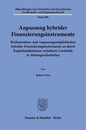 Anpassung hybrider Finanzierungsinstrumente